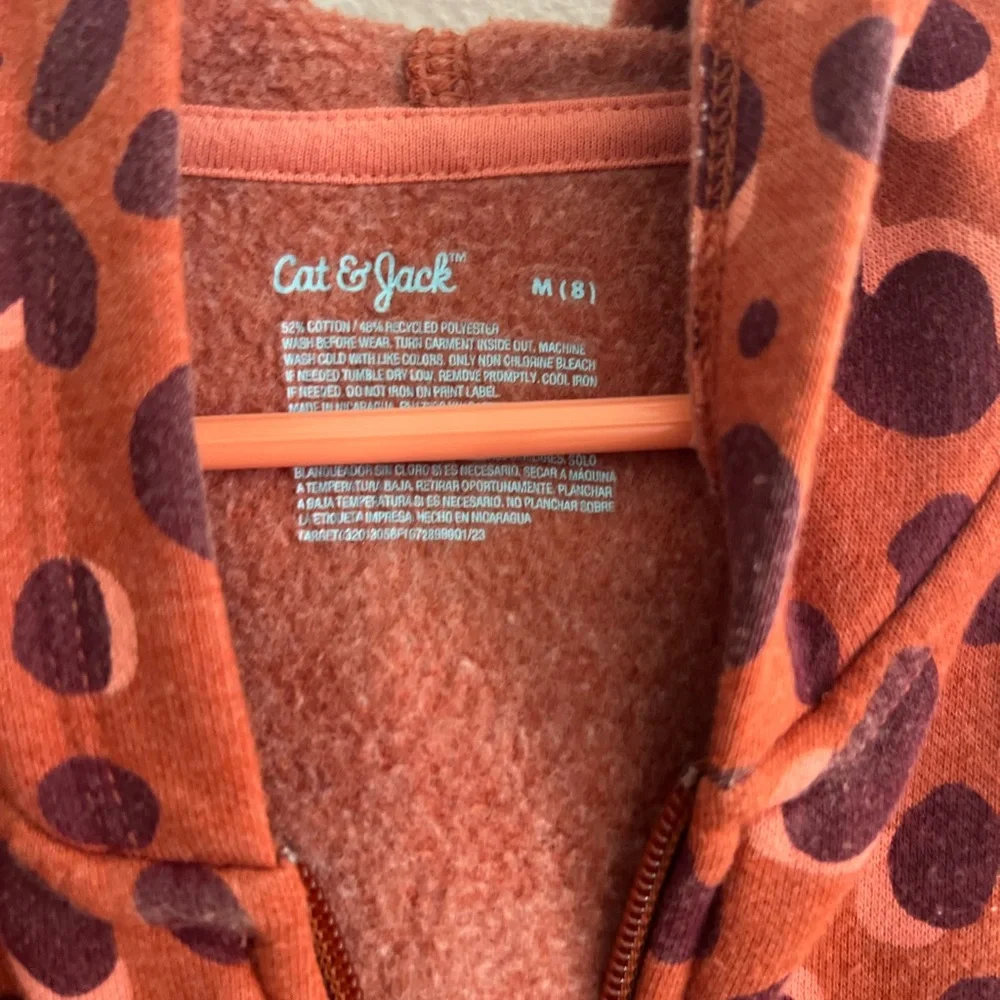 Cat & Jack Red Heart Print Kids Hoodie - Picture 9 of 14